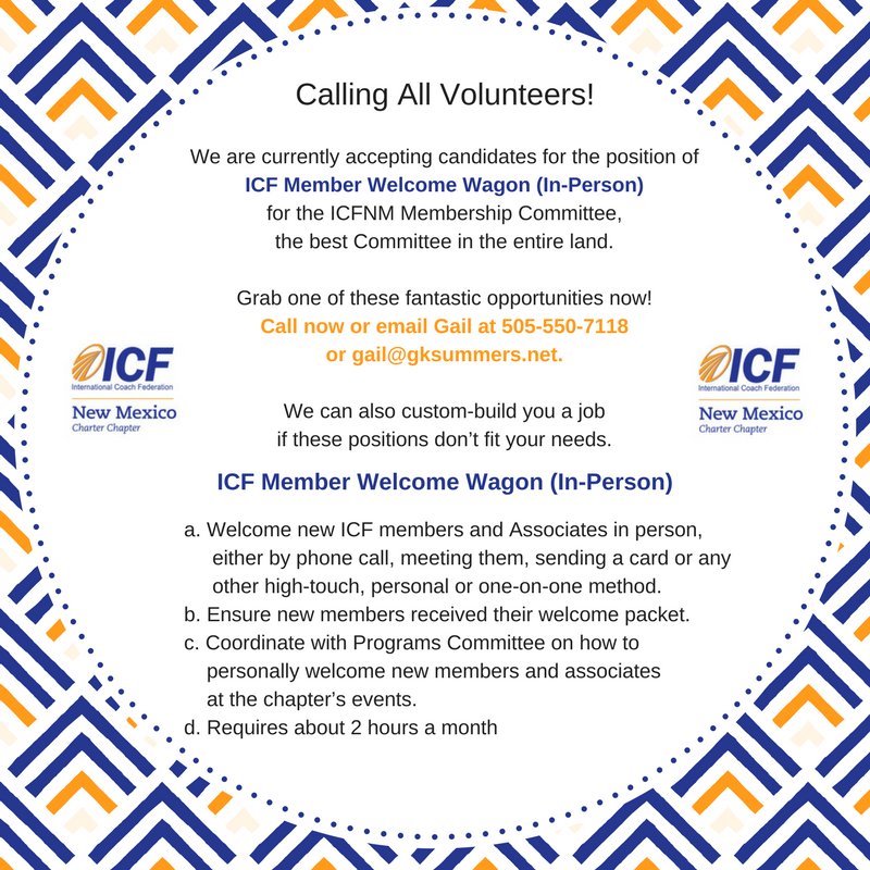 ICFNM Welcome Wagon In Person